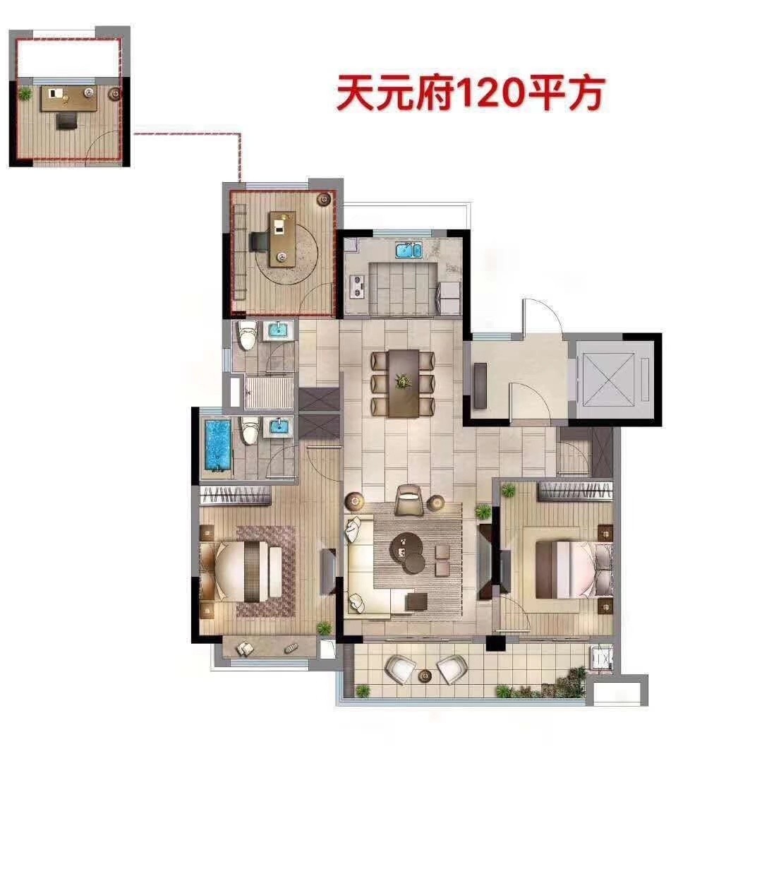 碧桂园月桂府三间朝南三室两厅两卫直接房源