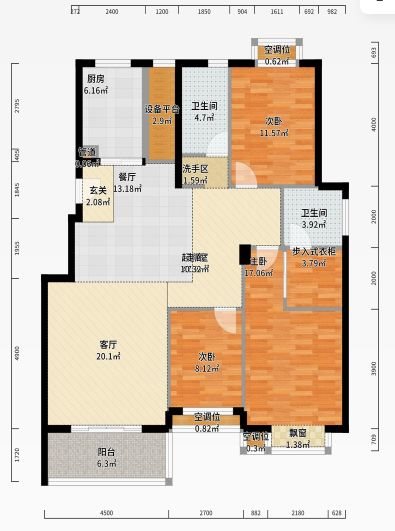 金色港湾小区130平218万洋房精装修