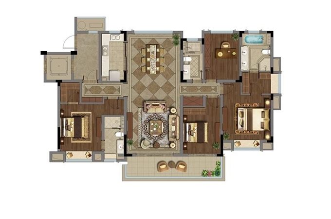 湖心半岛174平洋房 看中价可谈。精装修