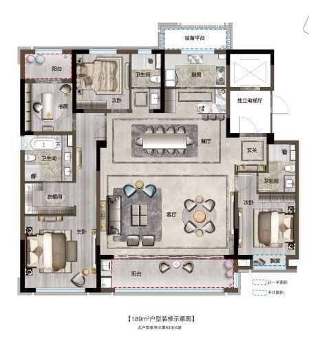 红星檀府 洋房186平350万 一梯一户
