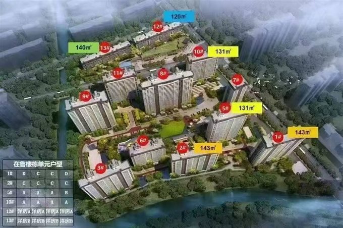 青樾府143平好位置头排朝南四间165万