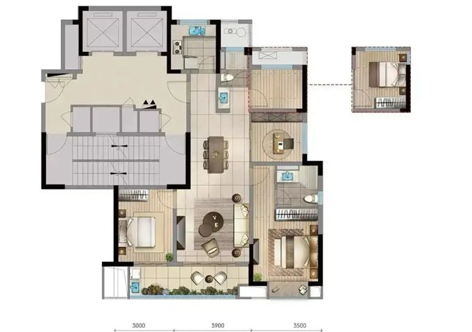 玉宸园 129平 198万 中上楼层