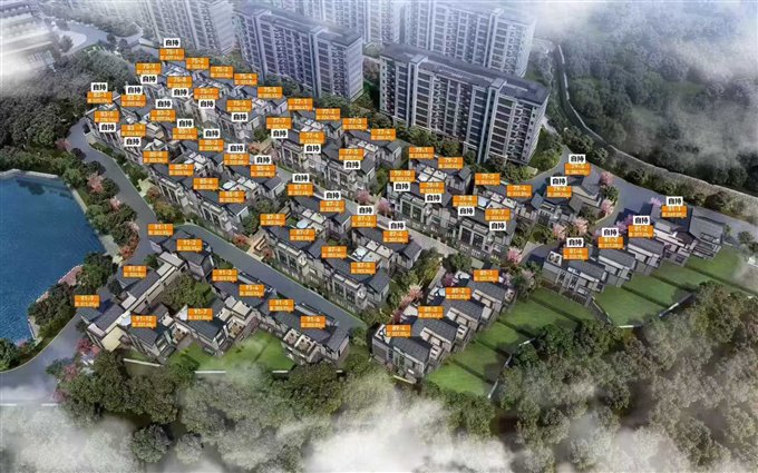 银杏小镇别墅靠近湖边湖景房直接房源钥匙在