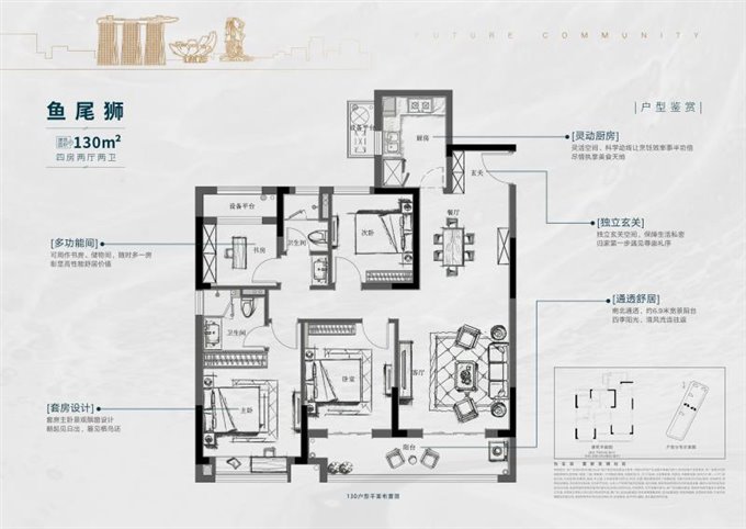 悦未来 东山墙 一梯一户 采光好 安静