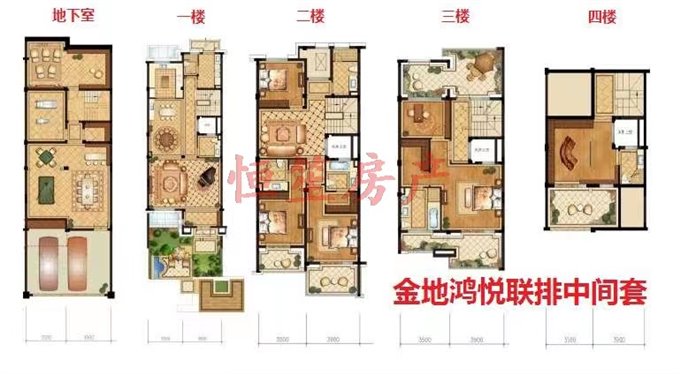 新出好房!金地鸿悦别墅 可停4辆车位