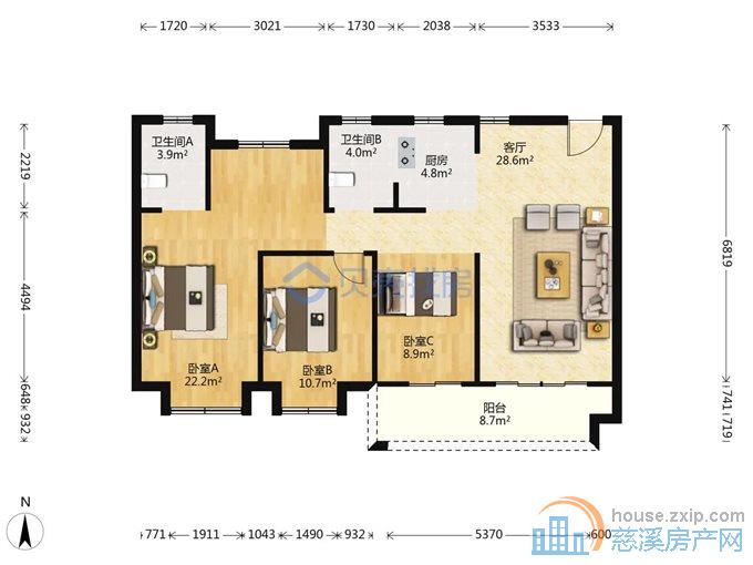 红星天铂佳苑115平92.8万带车位