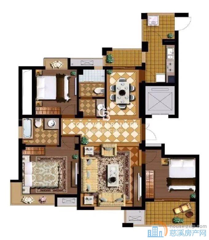 伊顿花苑136平150万带车位南北通透