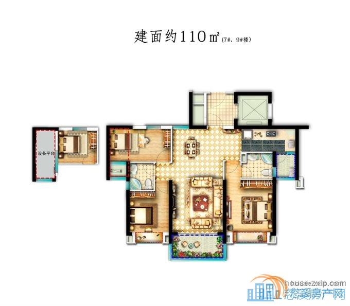 天誉华府111平223万精装修拎包