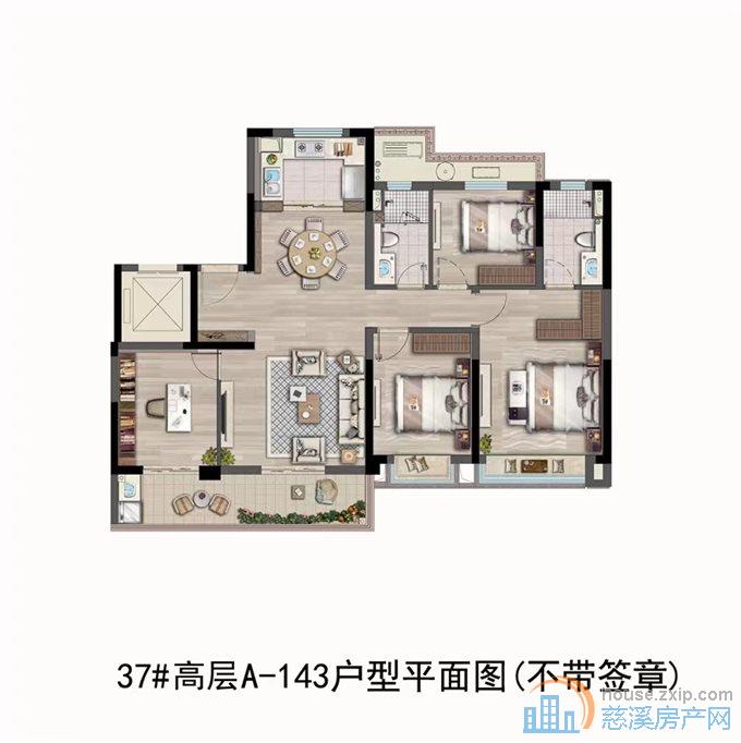 明月湖 湖樾云著143平 黄金楼层采光足