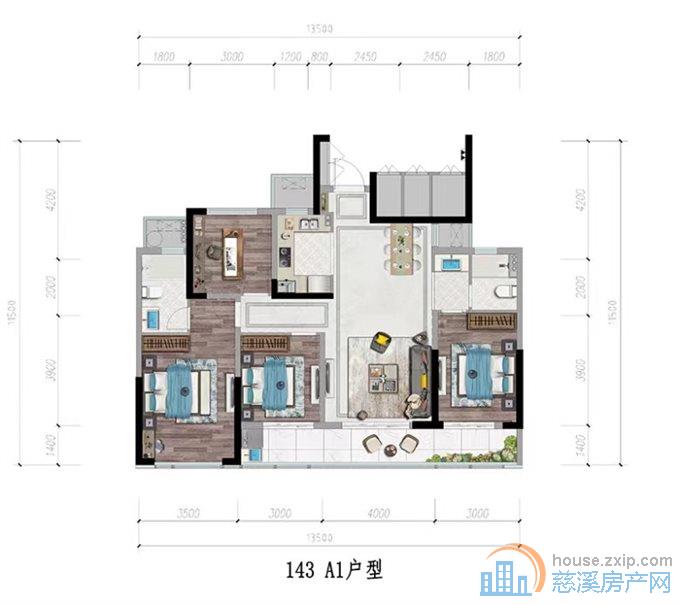 稀缺万固一期143平四间朝南黄金楼层