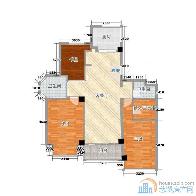  泰星公寓126平89万带露台三小书包