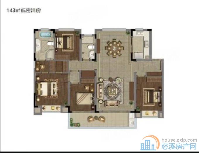 急中海湖心半岛143平+车位495.8万