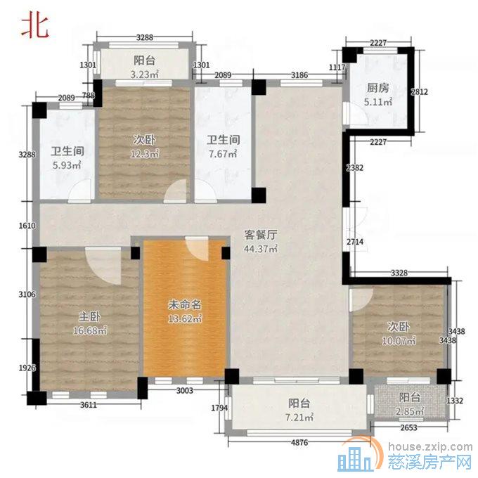 城北新潮塘南苑毛坯164平205万