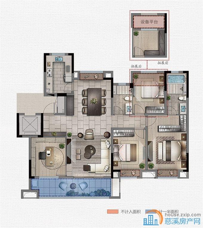 江南大院 142平洋房楼层位置好