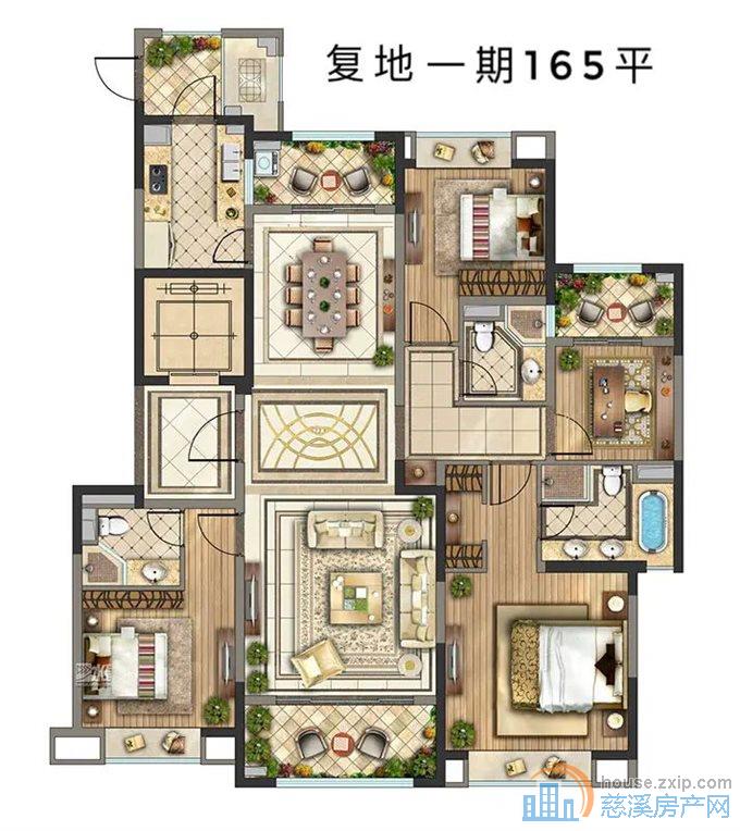 复地一期166平 165.8万 凤凰楼层