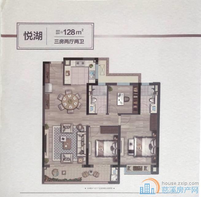 卓越湖樾云著128平252万简装带车位