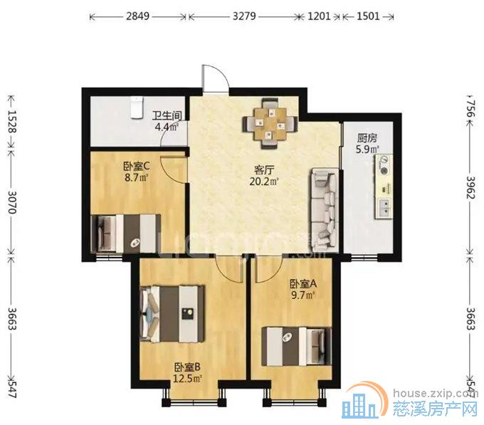 人和家园 91平 112.8万精装保养好