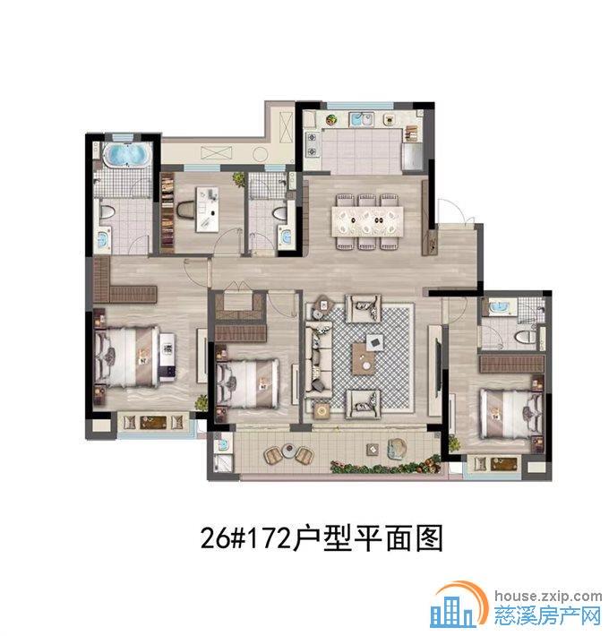 湖越云著172平方，中上楼层350万