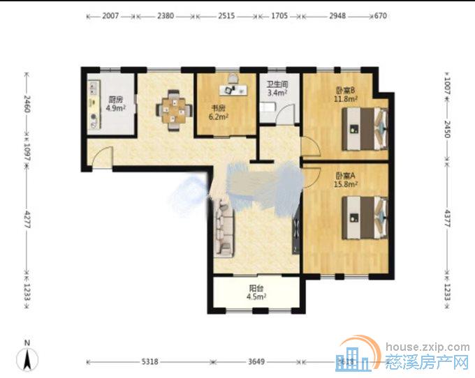 提香公寓90平139.5万带车位地暖空调