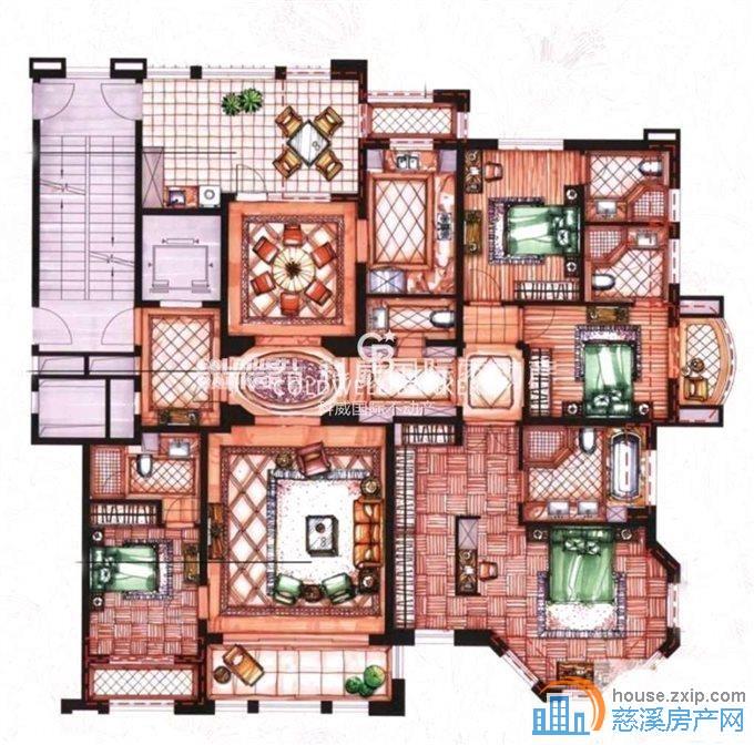 凯旋门 221平豪装未入住 黄金楼层