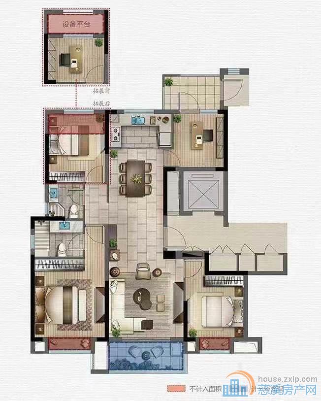 江南大院130平楼层好精装228万
