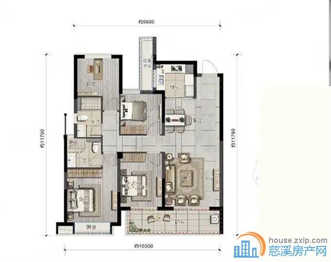 江滨之城，江岸臻园195万，带车位