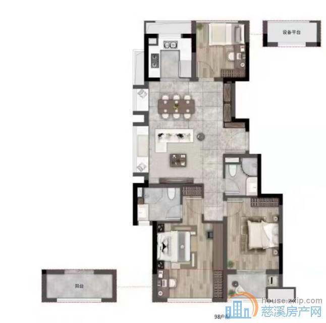 芳满庭东边套98.3平白坯139.6万