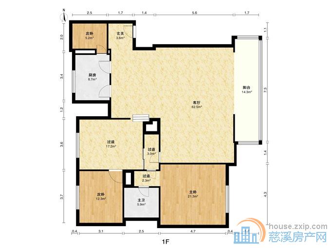 虞波北园东区142平122.8万四居室