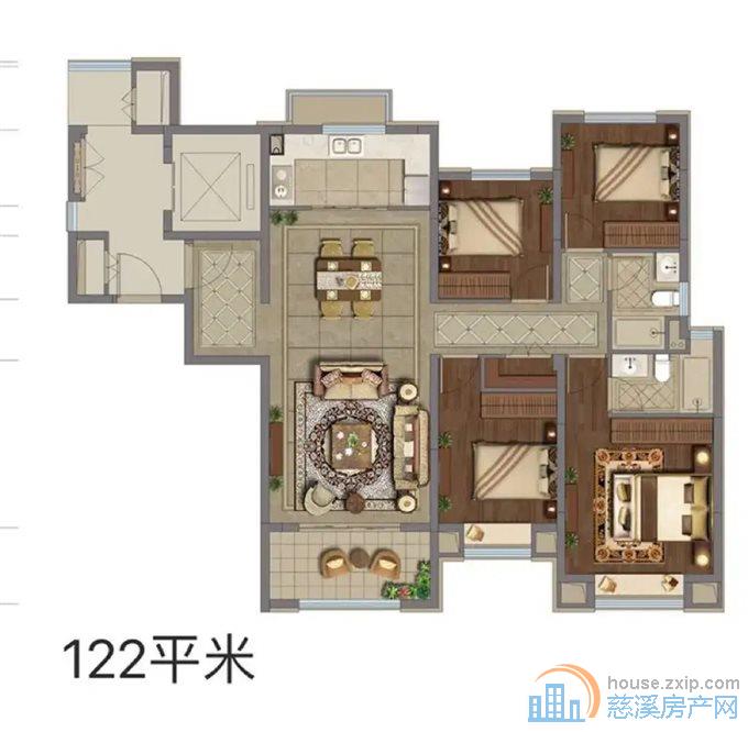 中海湖心半岛花苑 四房户型 低总价