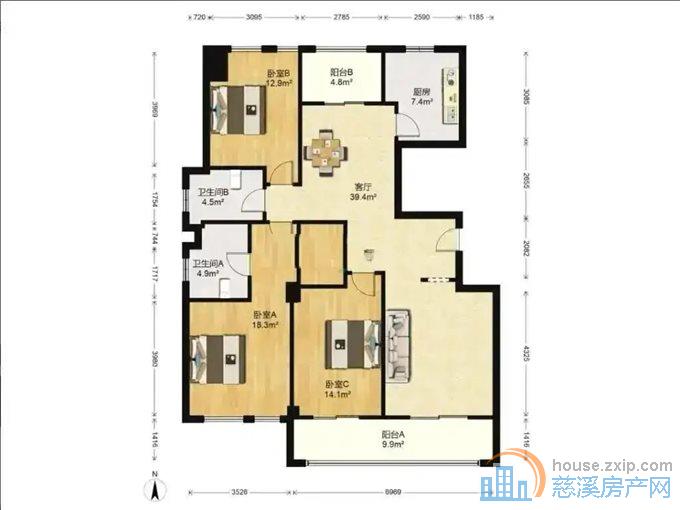 提香公寓 市中心精装洋房143平200万
