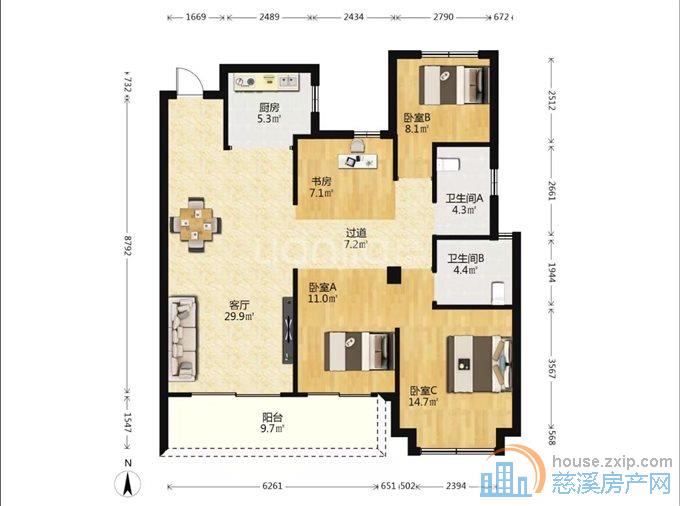 亏本江岸臻园142平好楼层满2带车位