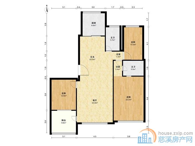鸣北小区153平177万精装保养好