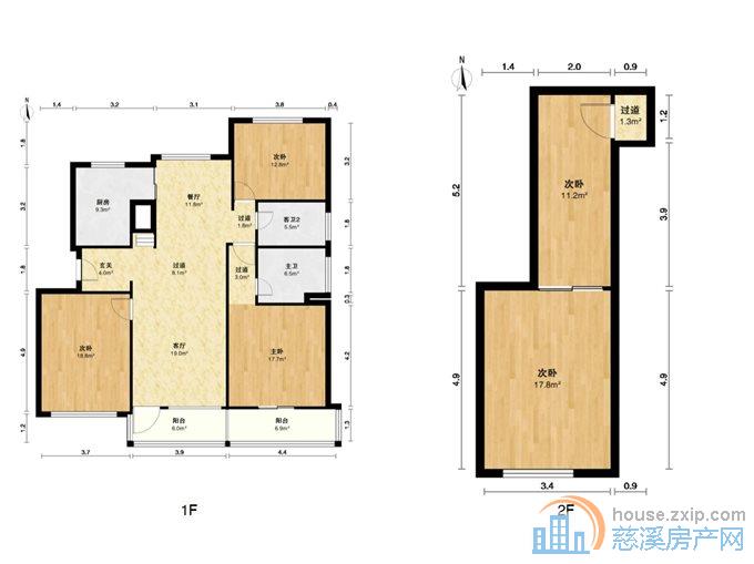 虞波花园141平115万带阁楼