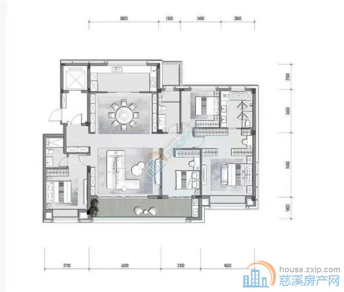 安澜7层高洋房196平5楼东边套545万