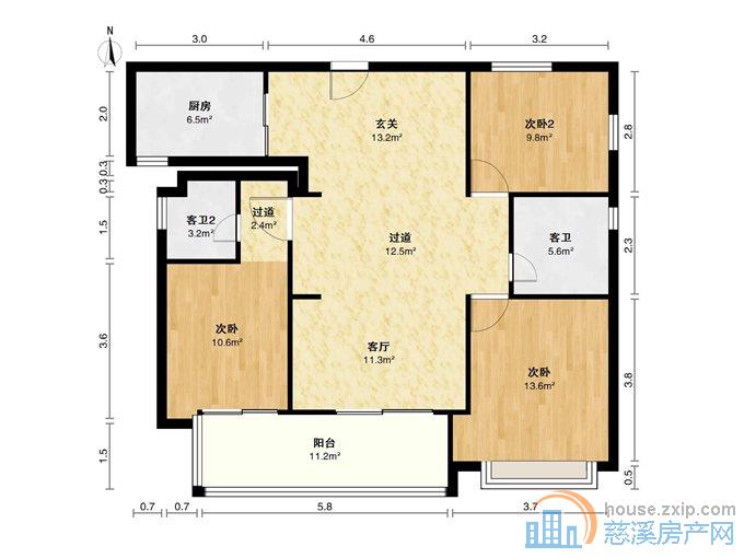 悦华府127平181.8万吾悦商圈