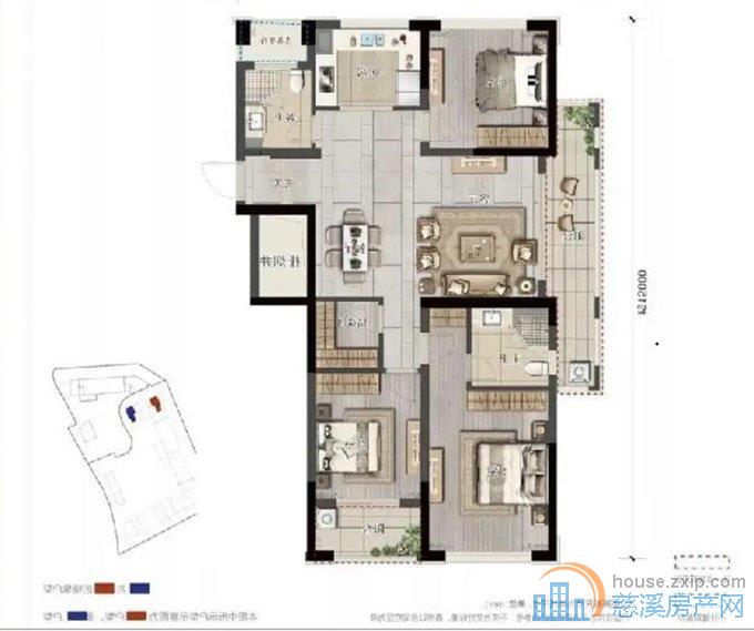 江滨之城141平238万送车位婚装