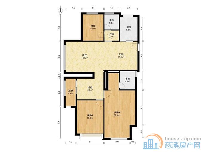 元亨雅园135平230万送车位边套