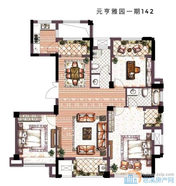 元亨雅园143平265万送子母车位