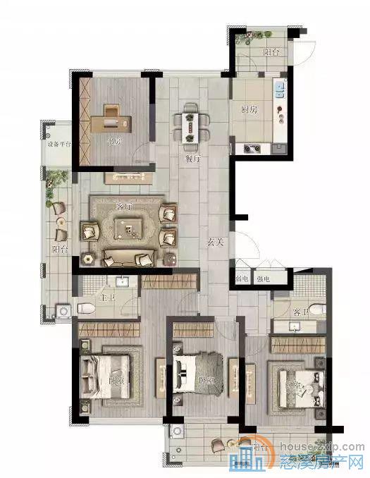 江滨之城 边套 双车位