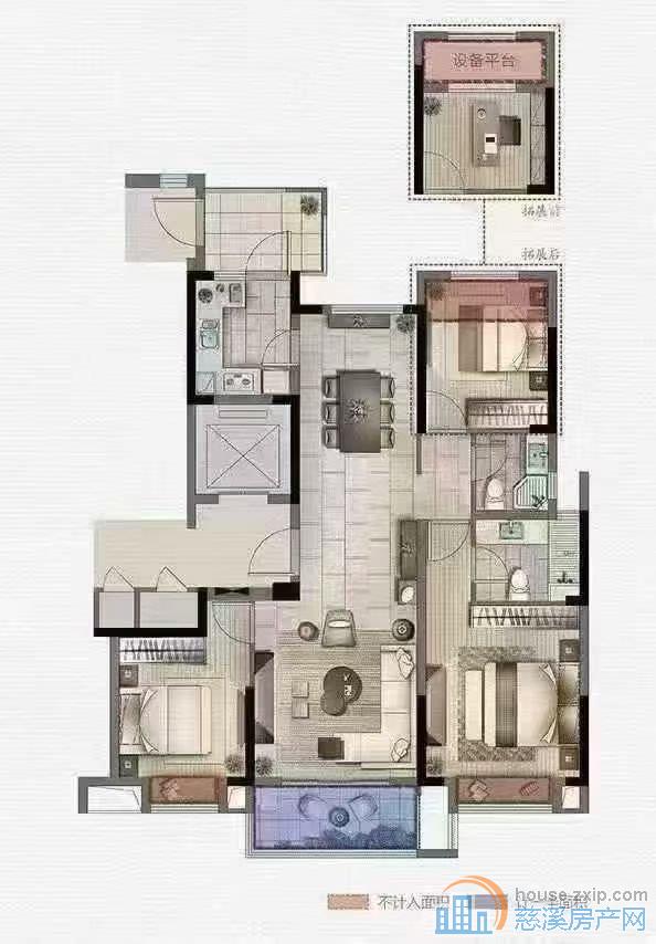江南大院120平方毛坯9楼170万