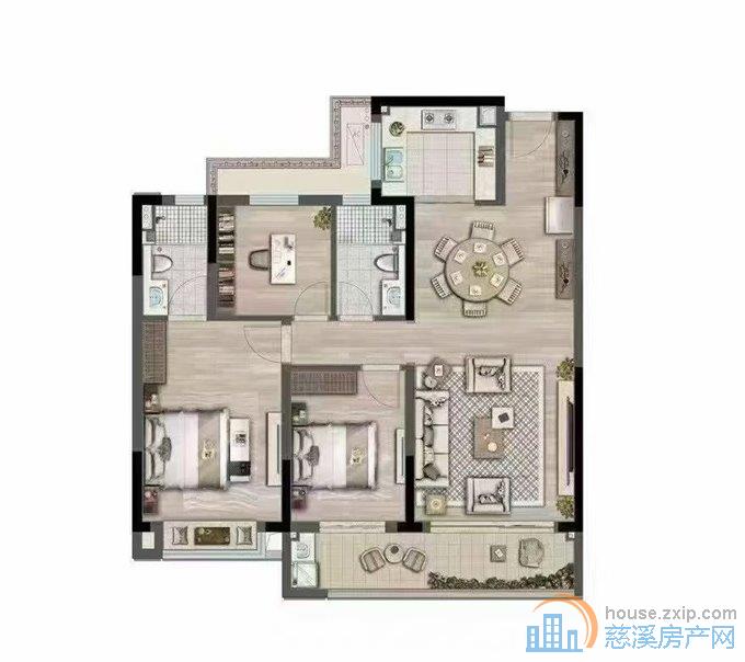 湖樾云著129平中间楼层毛坯183.8万
