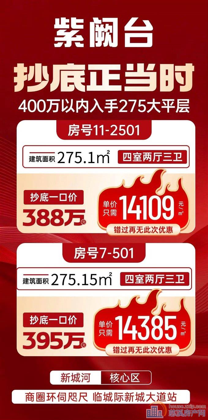 紫阙台275大平层工抵房特价出售